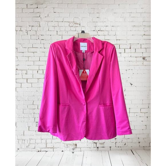 NWT UNIQUE 21 One Button  Blazer Casual  Ladies Jacket Size 10 - Picture 4 of 11